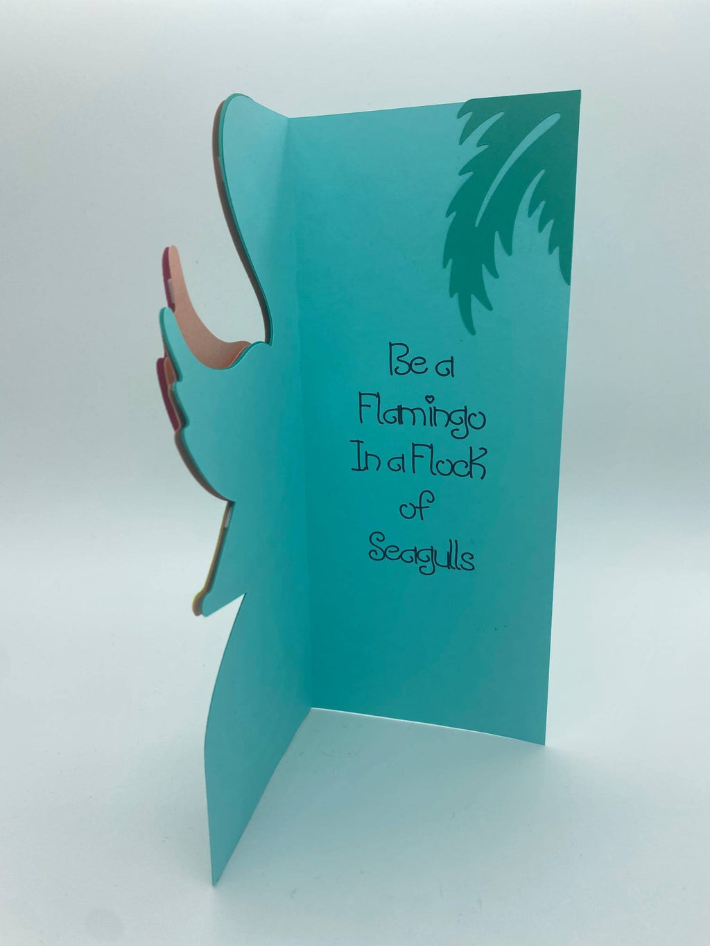 Tropical Flamingo Handmade Flamingo card